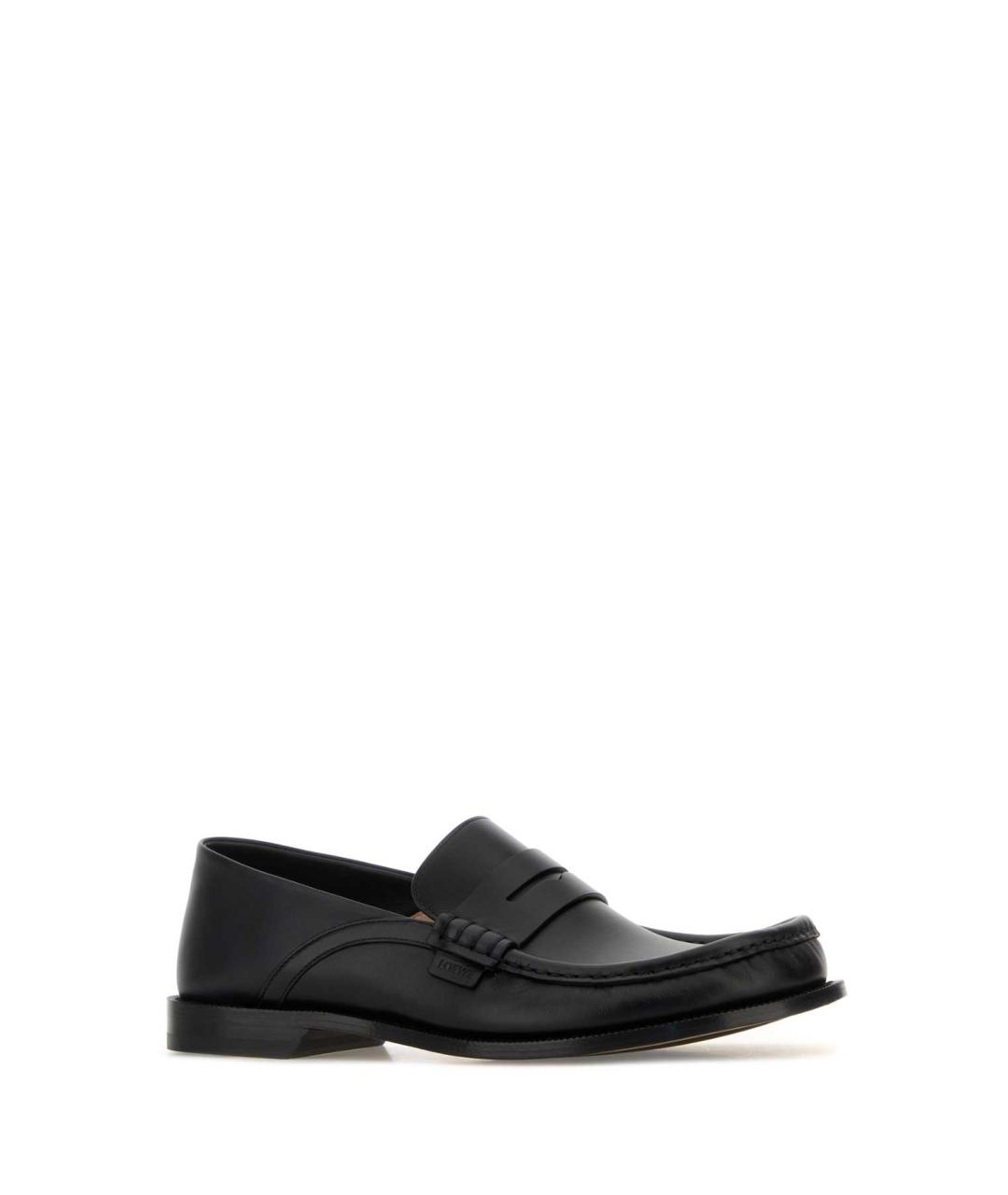 LOEWE Черные кожаные лоферы, фото 2