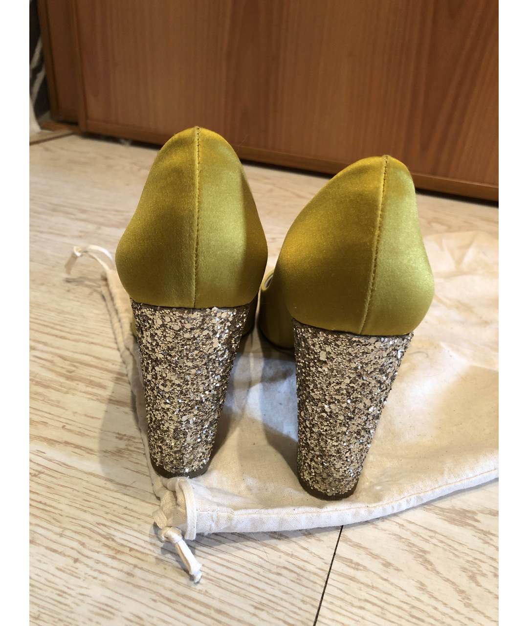 MICHAEL KORS Желтые текстильные туфли, фото 4