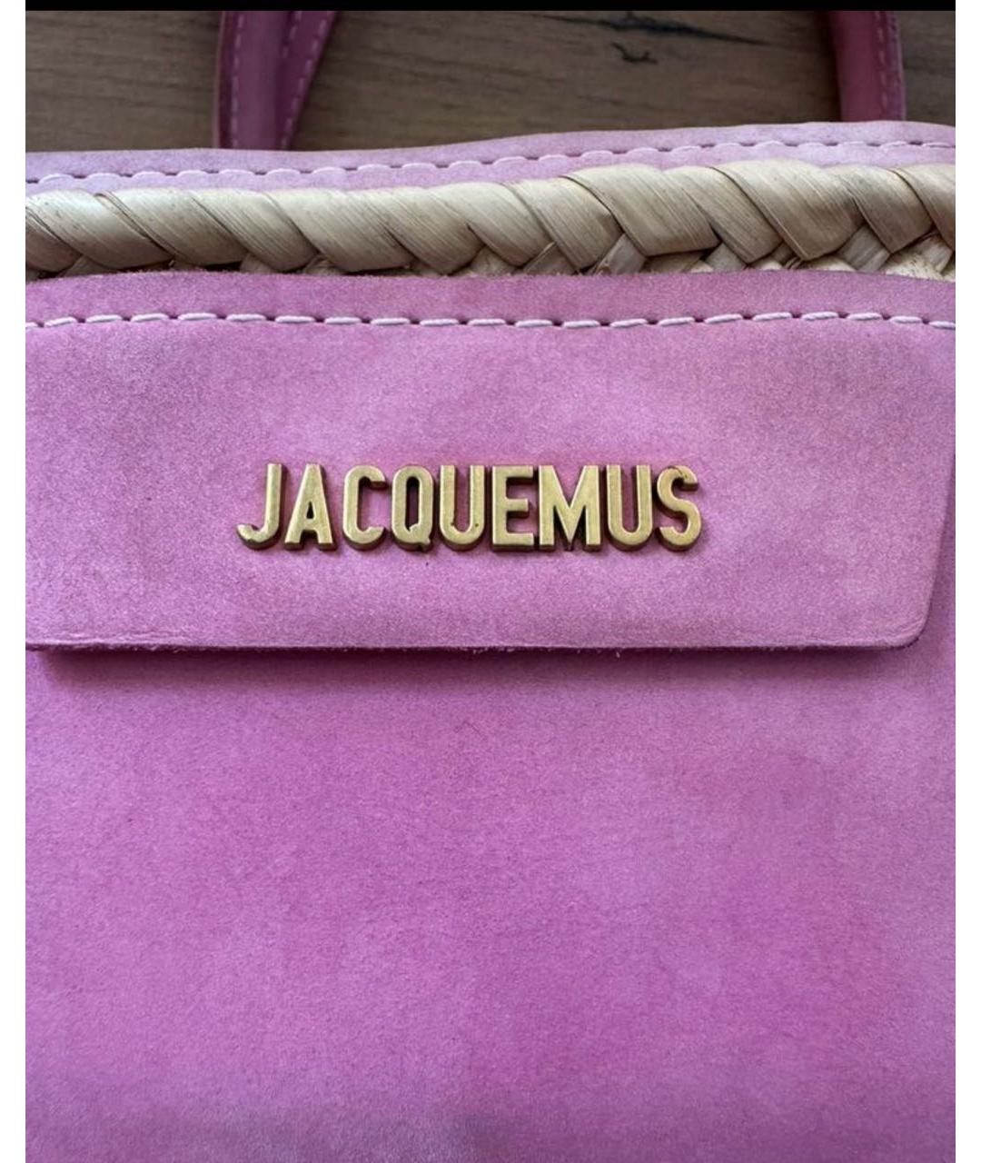 JACQUEMUS Розовая пляжная сумка, фото 3