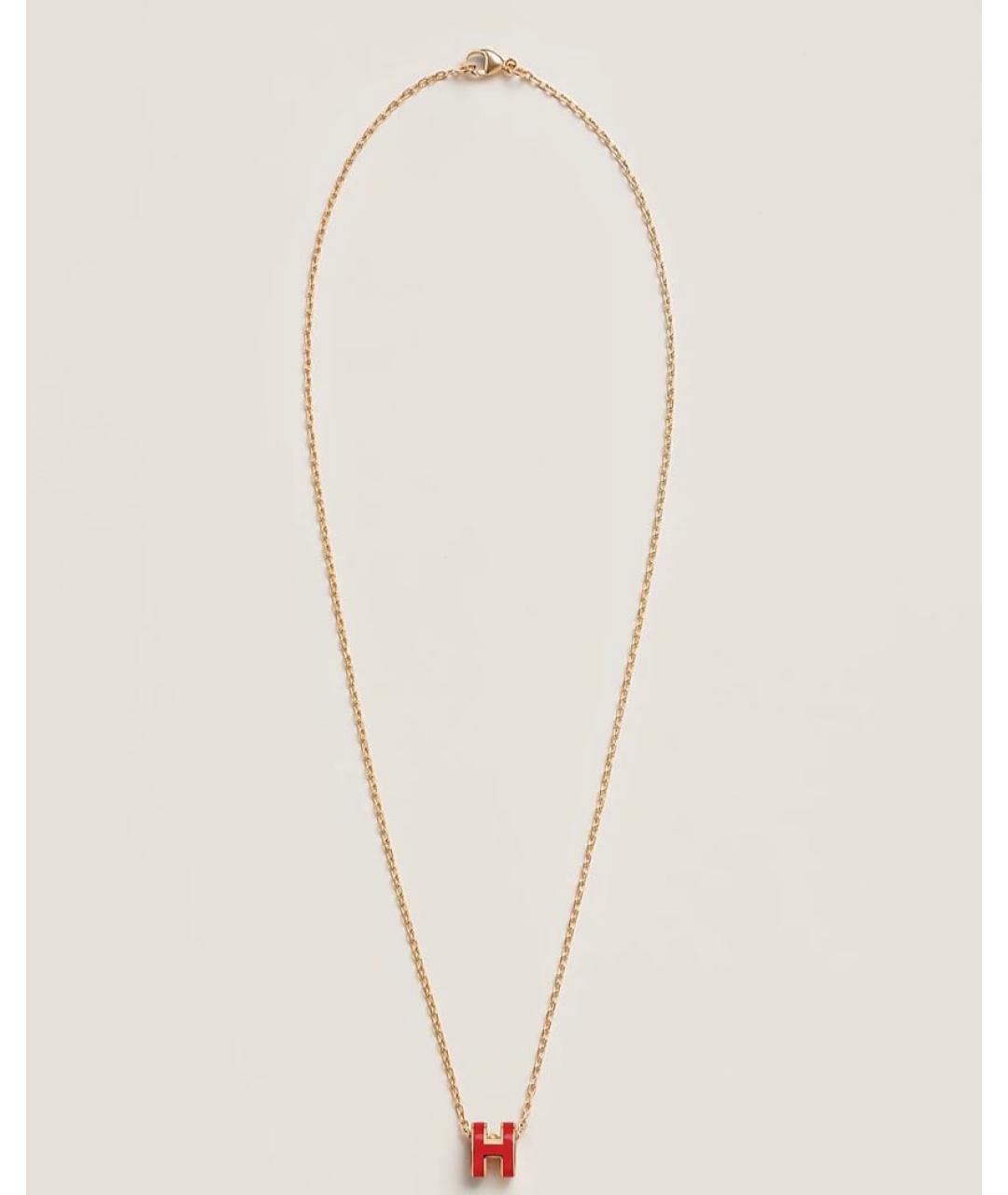 HERMES Красное колье, фото 4