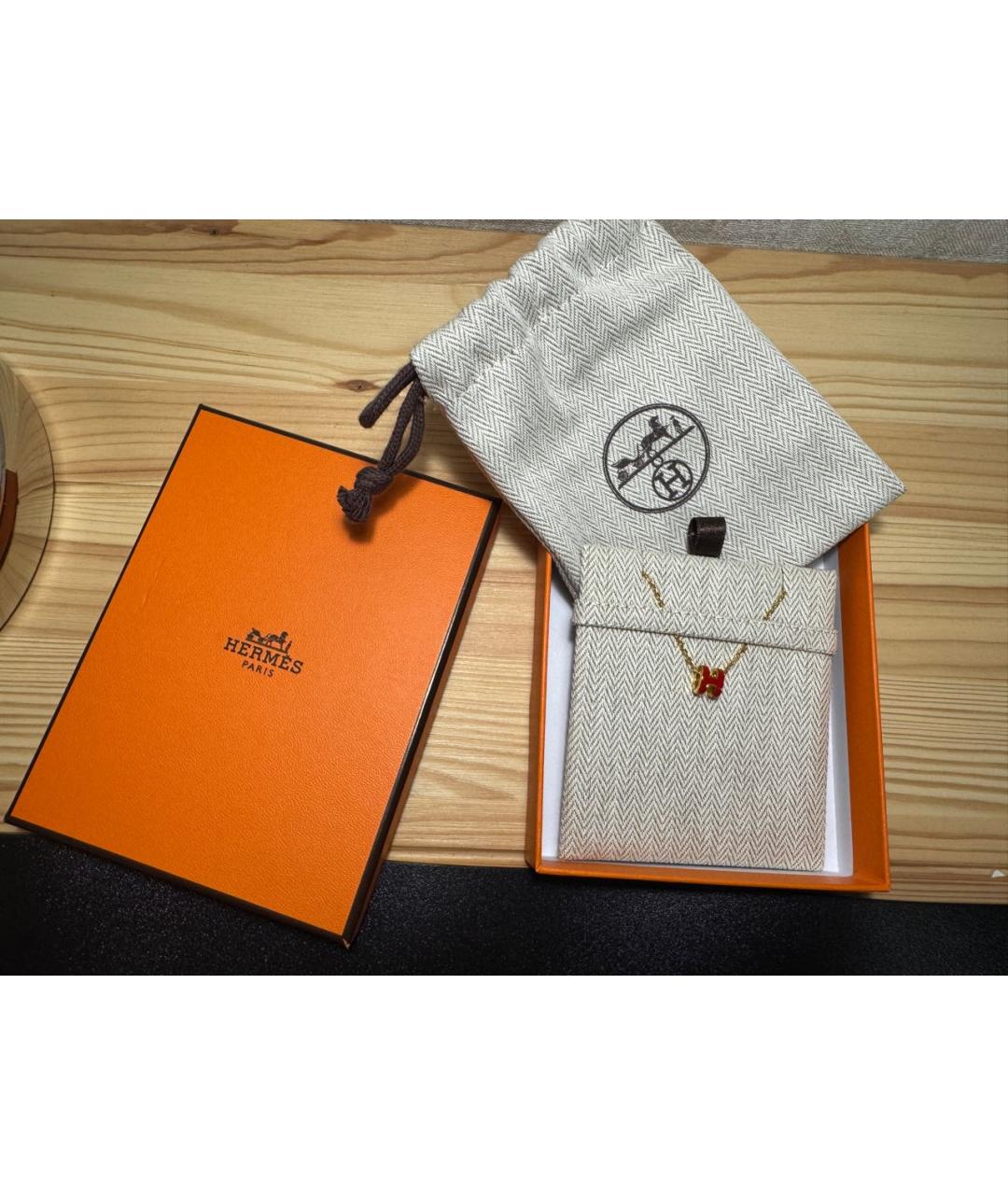 HERMES Красное колье, фото 3
