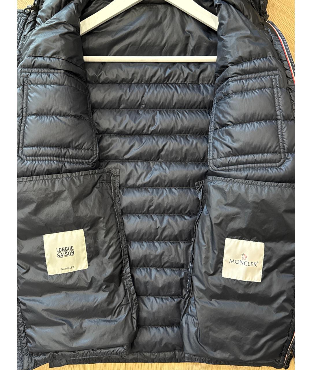 MONCLER Синяя полиамидовая куртка, фото 4