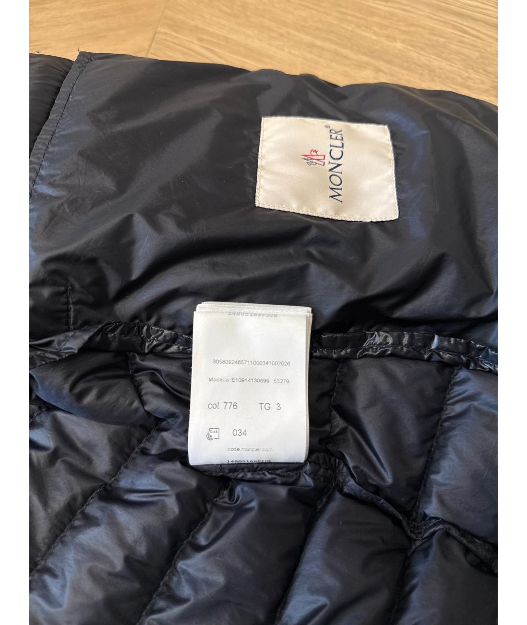 MONCLER Синяя полиамидовая куртка, фото 5