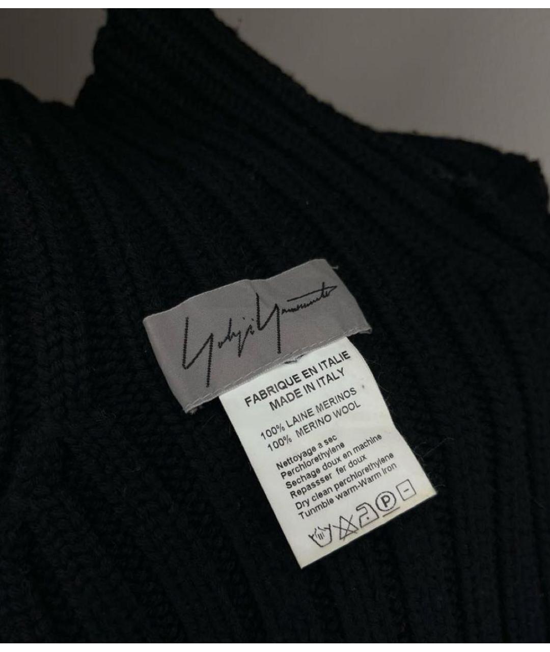 YOHJI YAMAMOTO Черный шерстяной джемпер / свитер, фото 6