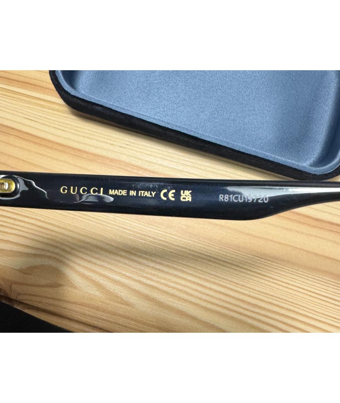 GUCCI Черные пластиковые солнцезащитные очки, фото 3