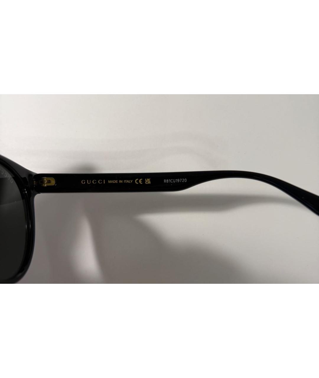 GUCCI Черные пластиковые солнцезащитные очки, фото 3