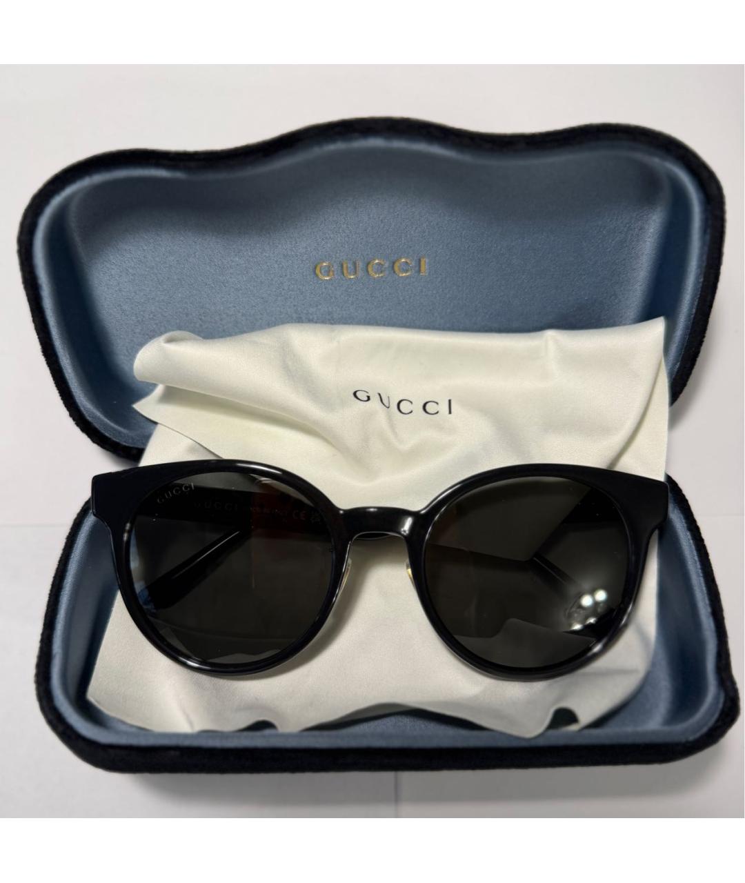 GUCCI Черные пластиковые солнцезащитные очки, фото 4