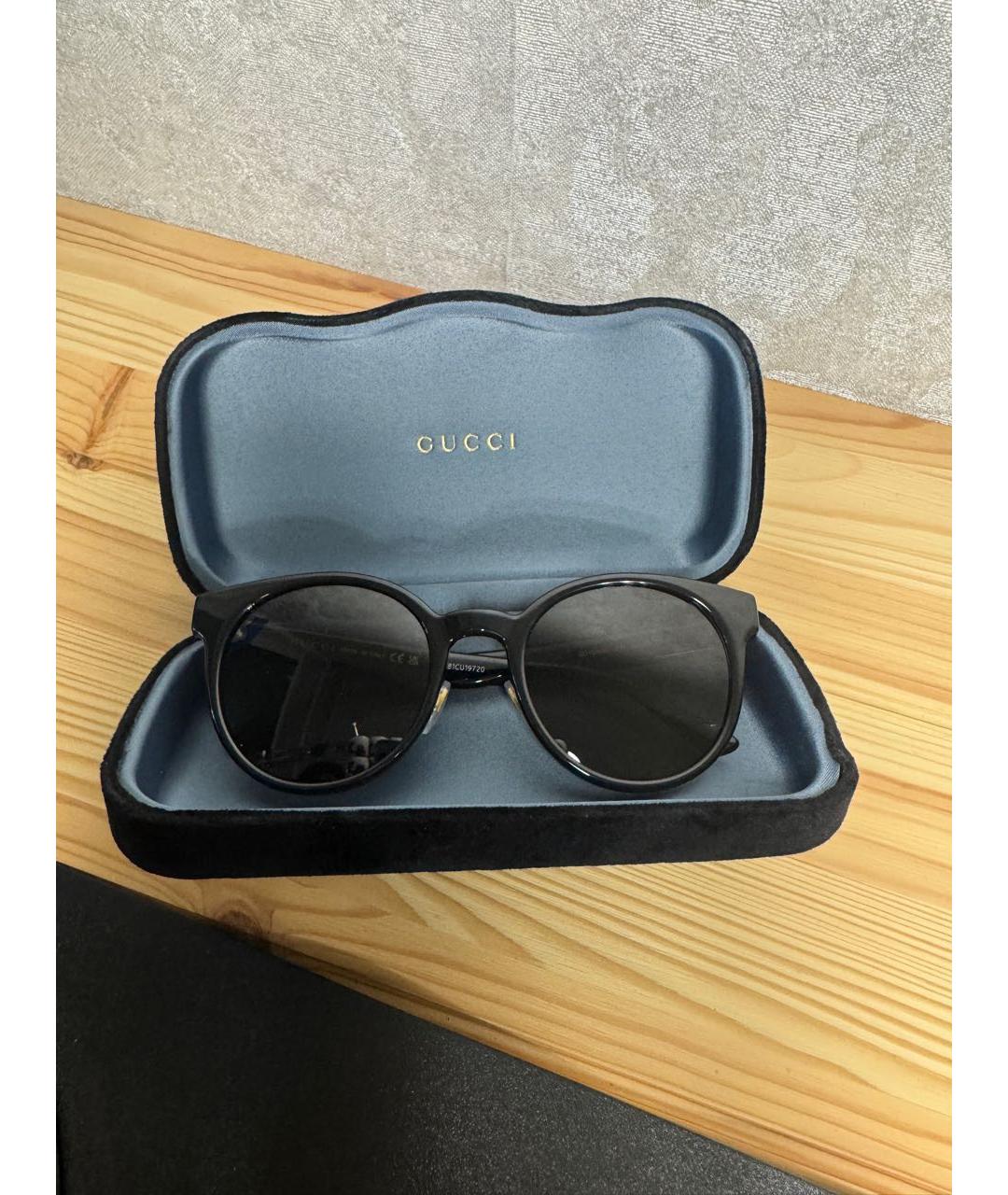 GUCCI Черные пластиковые солнцезащитные очки, фото 4