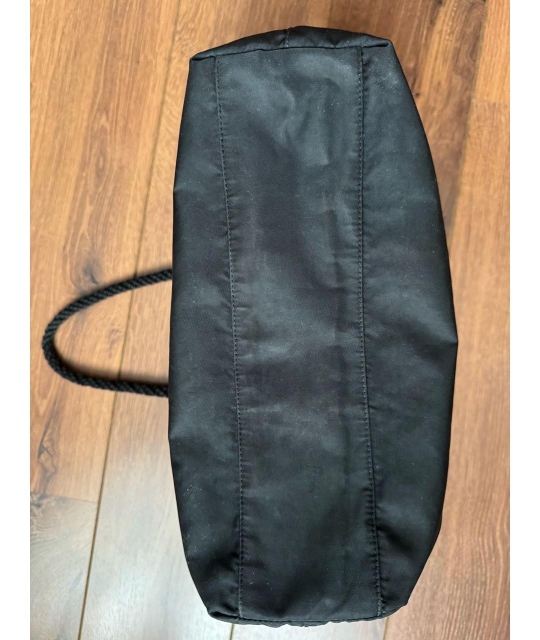 PRADA Черная тканевая сумка с короткими ручками, фото 5