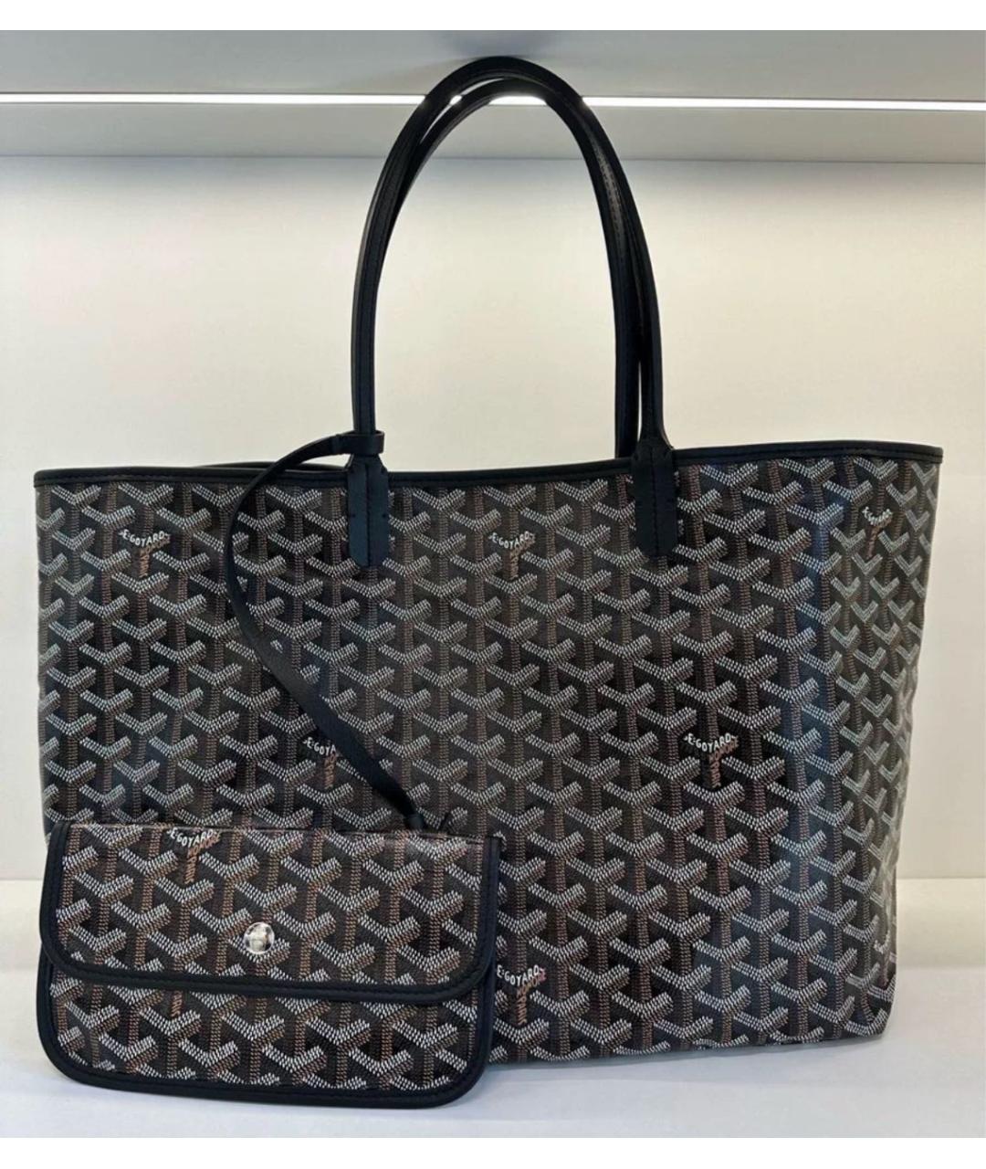 GOYARD Черная кожаная сумка тоут, фото 5