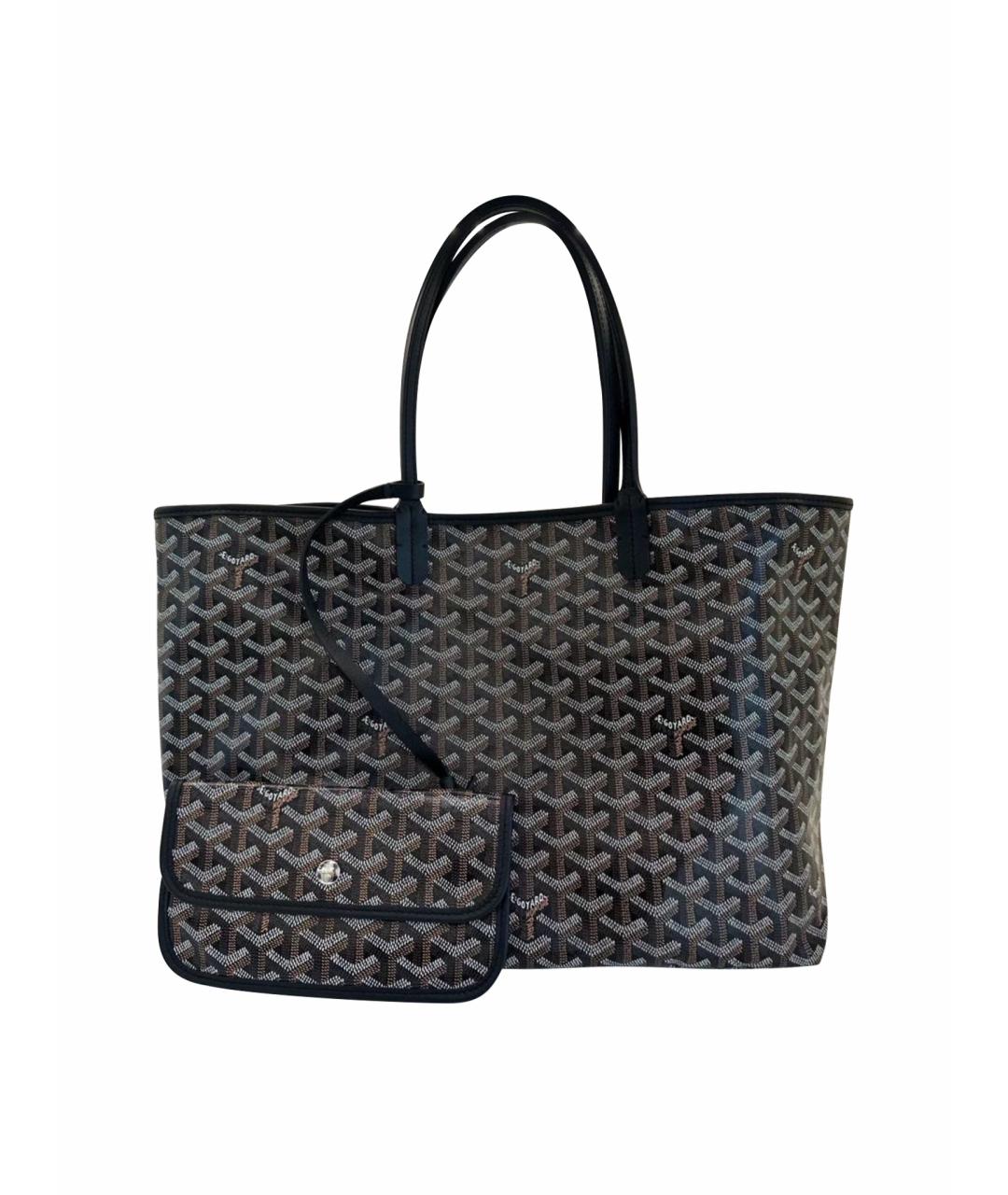 GOYARD Черная кожаная сумка тоут, фото 1
