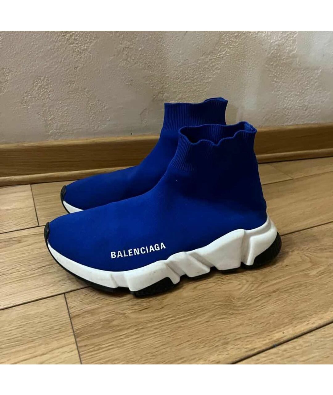 BALENCIAGA Синие текстильные кроссовки, фото 3