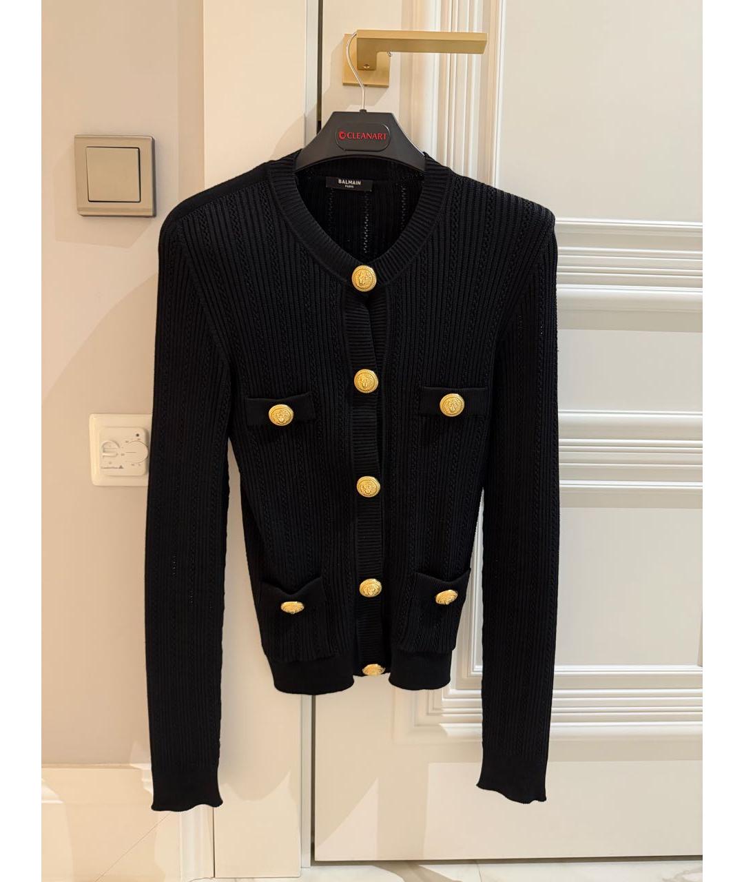 BALMAIN Черный вискозный джемпер / свитер, фото 4