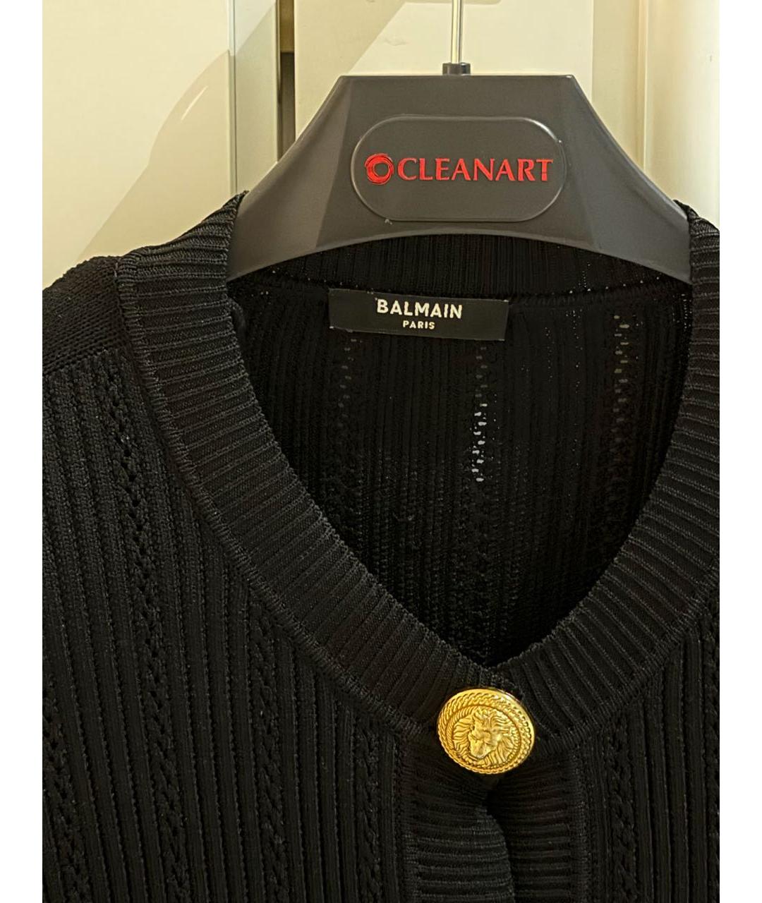 BALMAIN Черный вискозный джемпер / свитер, фото 3