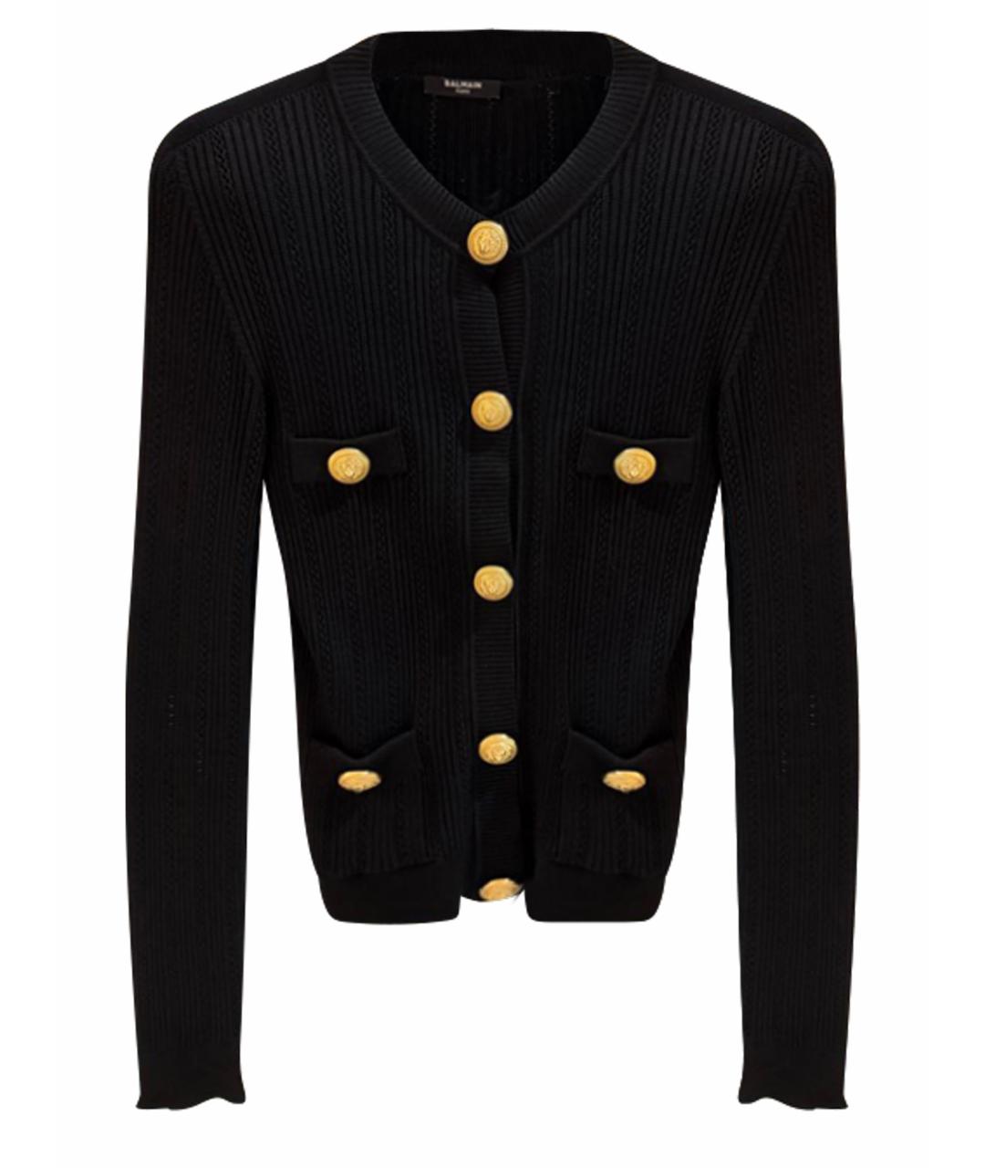 BALMAIN Черный вискозный джемпер / свитер, фото 1