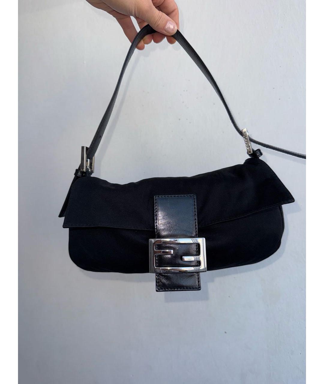 FENDI Черная сумка с короткими ручками, фото 5
