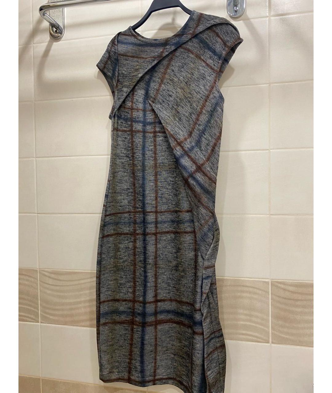 BOTTEGA VENETA Мульти шерстяное повседневное платье, фото 9