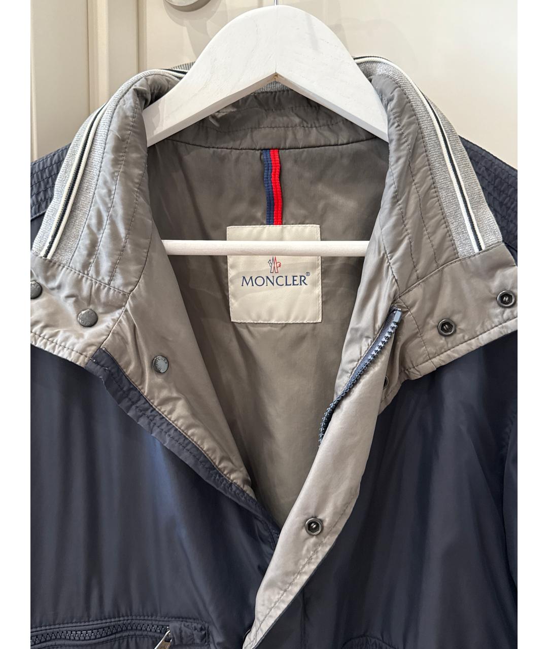 MONCLER Синяя полиамидовая куртка, фото 3