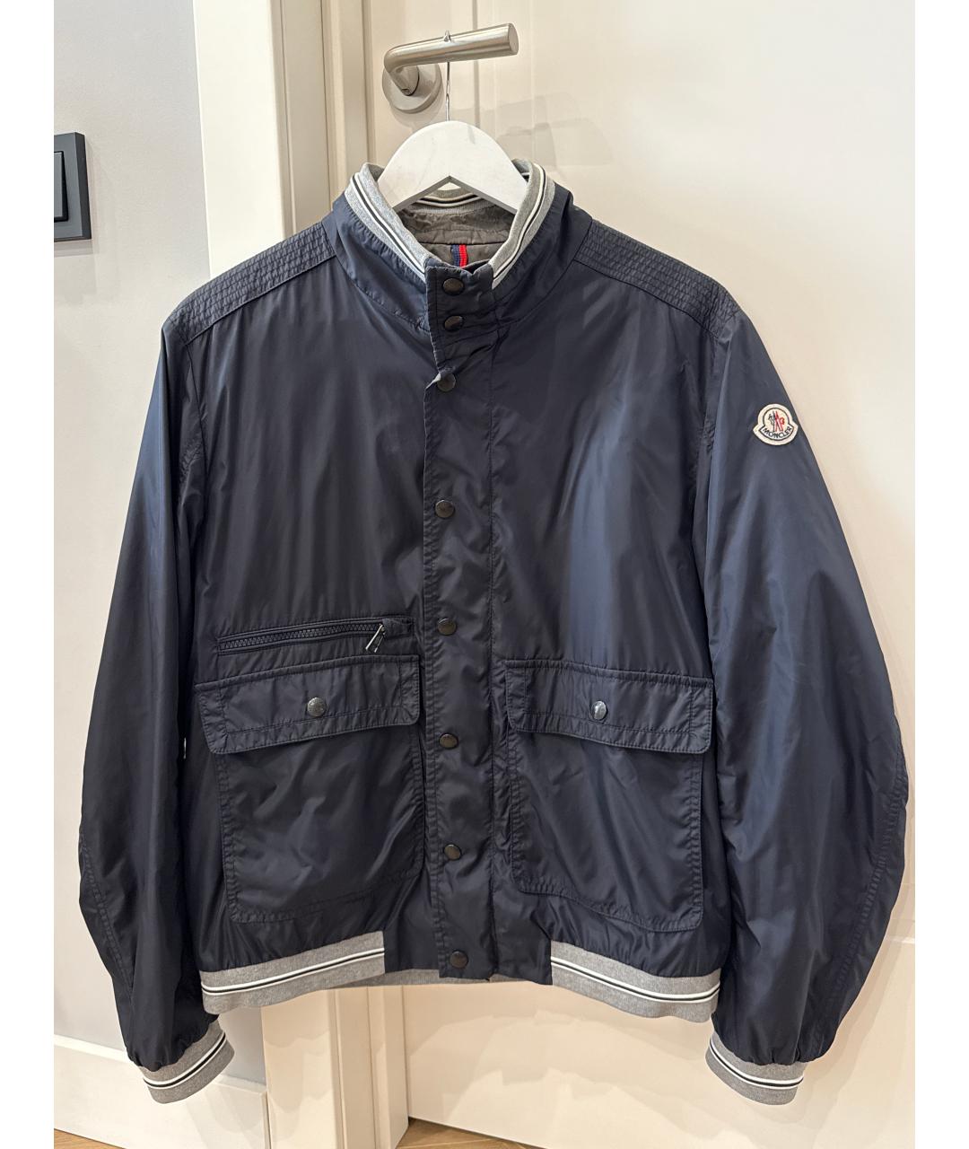 MONCLER Синяя полиамидовая куртка, фото 6