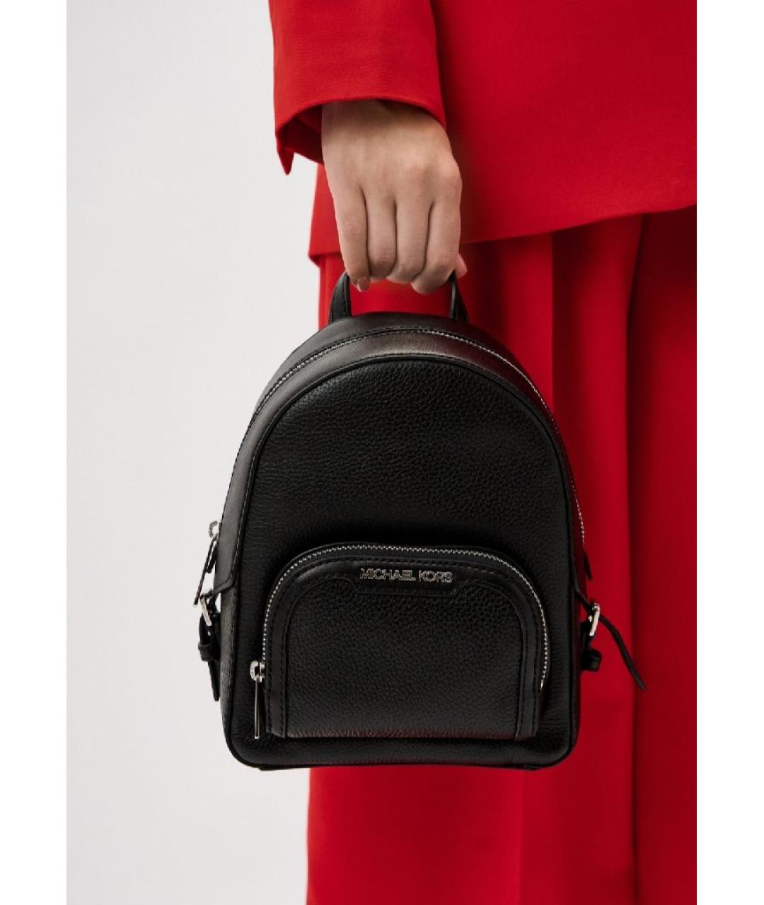 MICHAEL KORS Черный кожаный рюкзак, фото 6
