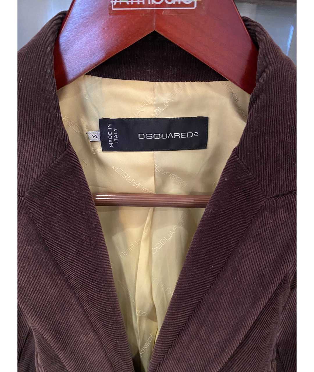 DSQUARED2 Коричневый хлопковый жакет/пиджак, фото 5