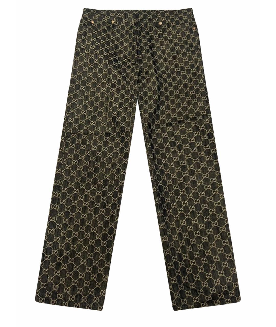 GUCCI Зеленые хлопковые джинсы, фото 1