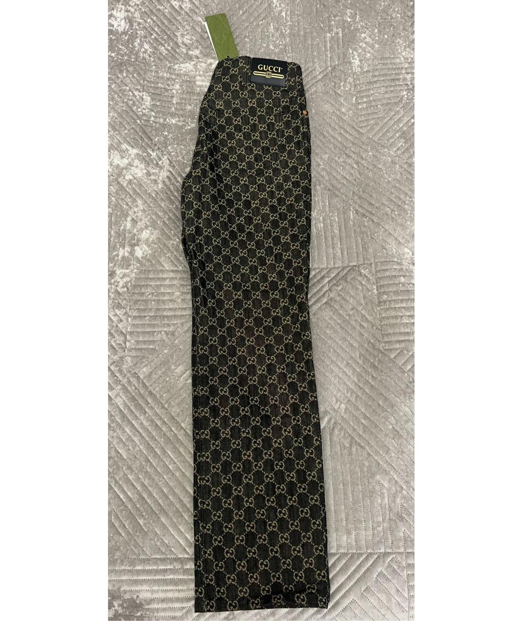 GUCCI Зеленые хлопковые джинсы, фото 2