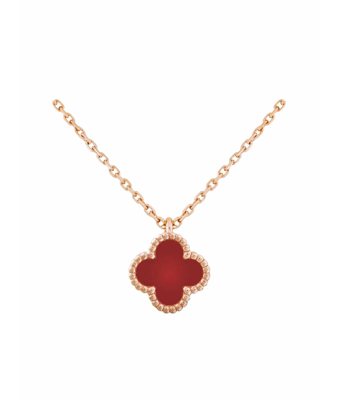 VAN CLEEF & ARPELS Бордовое металлическое колье, фото 1