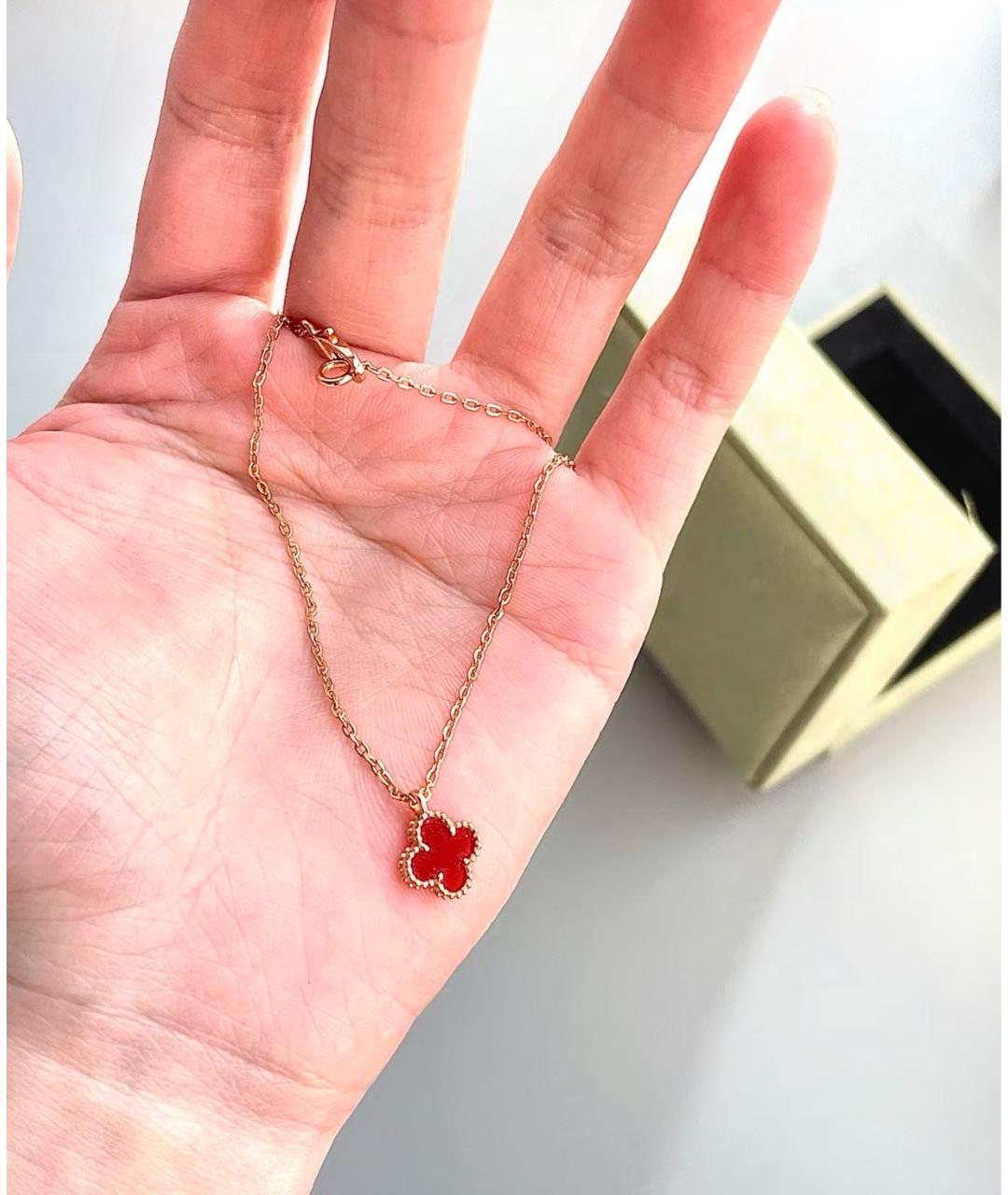 VAN CLEEF & ARPELS Бордовое металлическое колье, фото 5