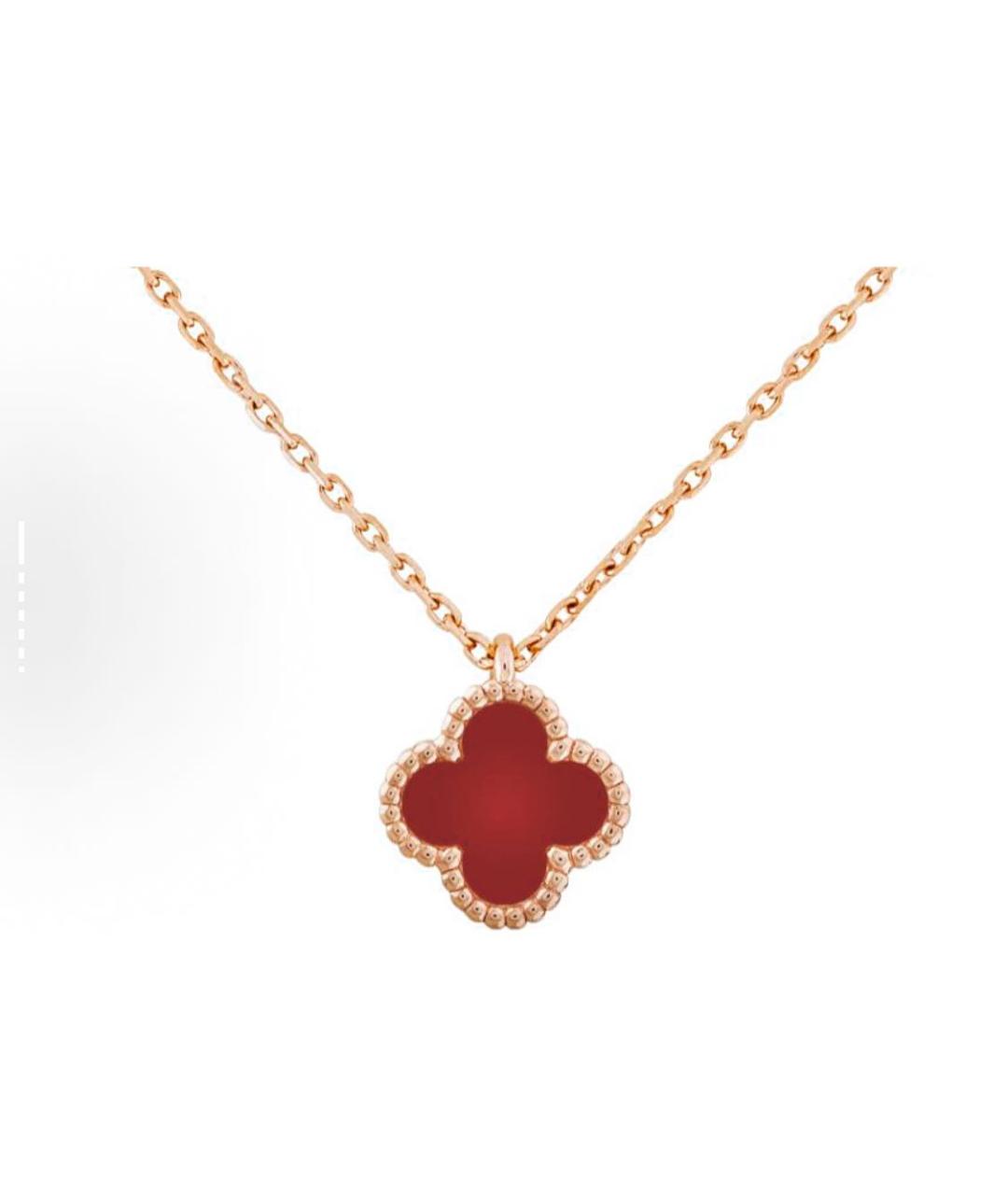 VAN CLEEF & ARPELS Бордовое металлическое колье, фото 8