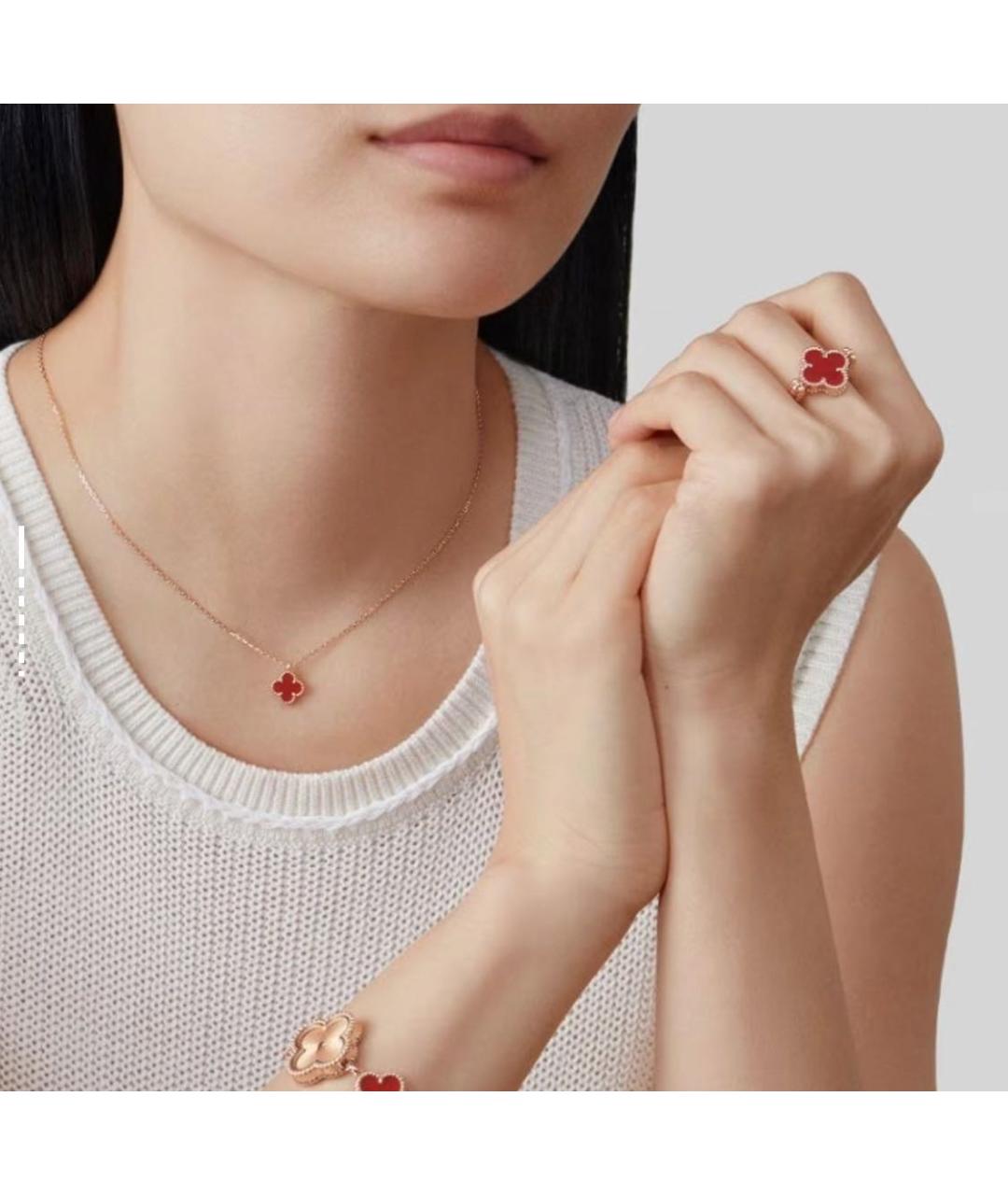 VAN CLEEF & ARPELS Бордовое металлическое колье, фото 7