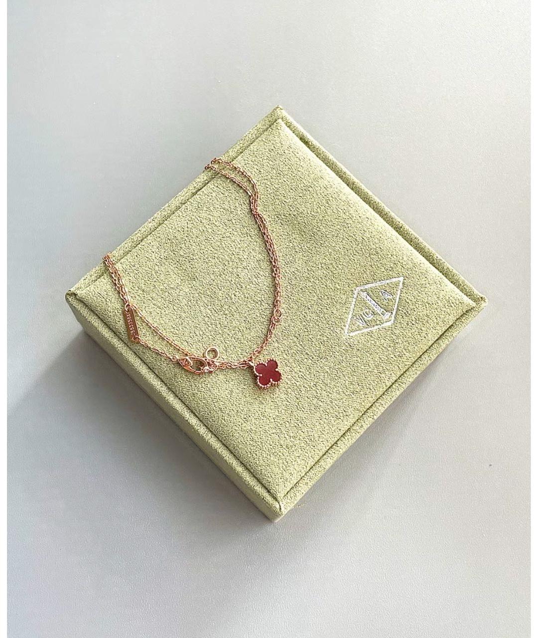 VAN CLEEF & ARPELS Бордовое металлическое колье, фото 3