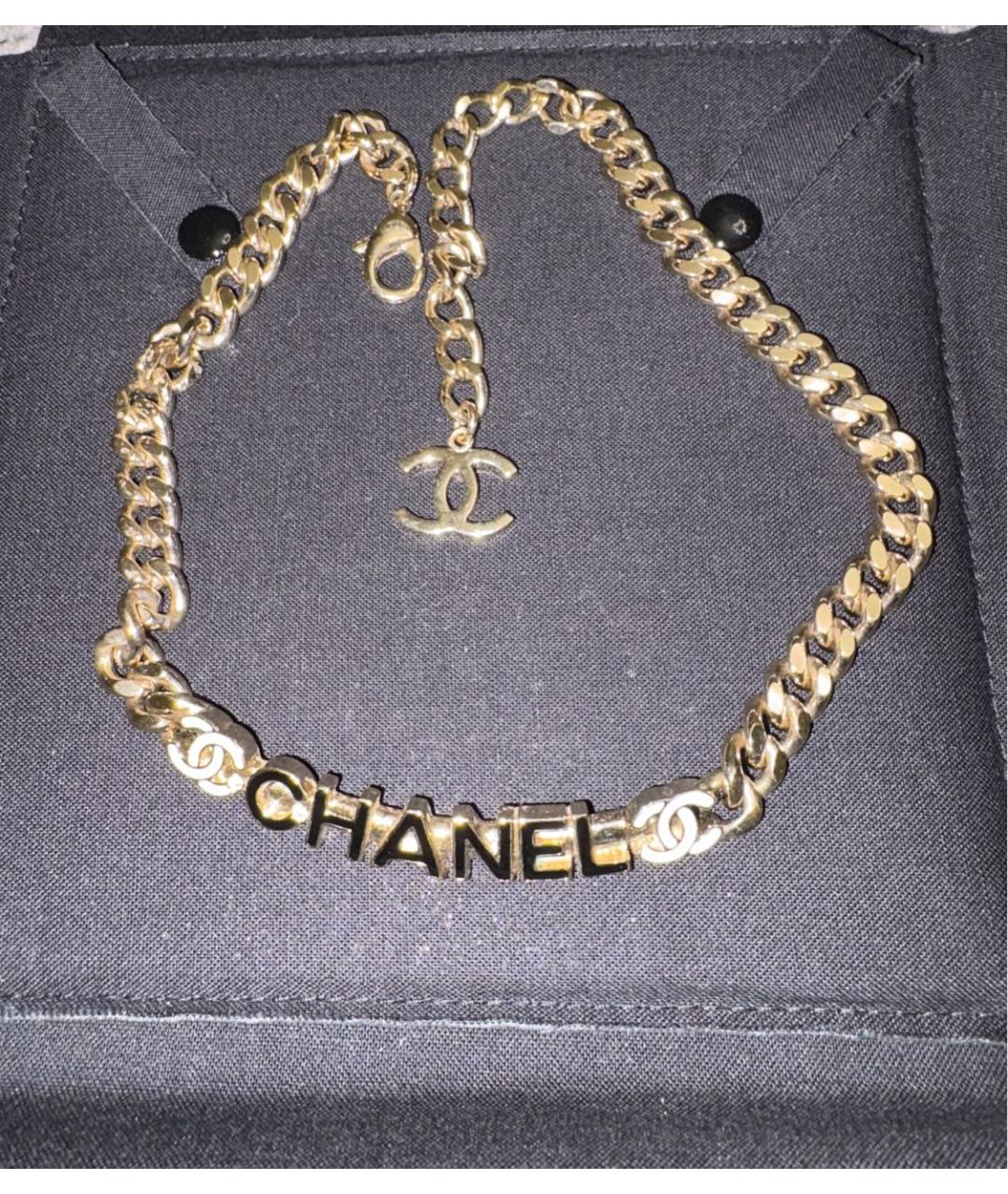 CHANEL Золотой металлический чокер, фото 2