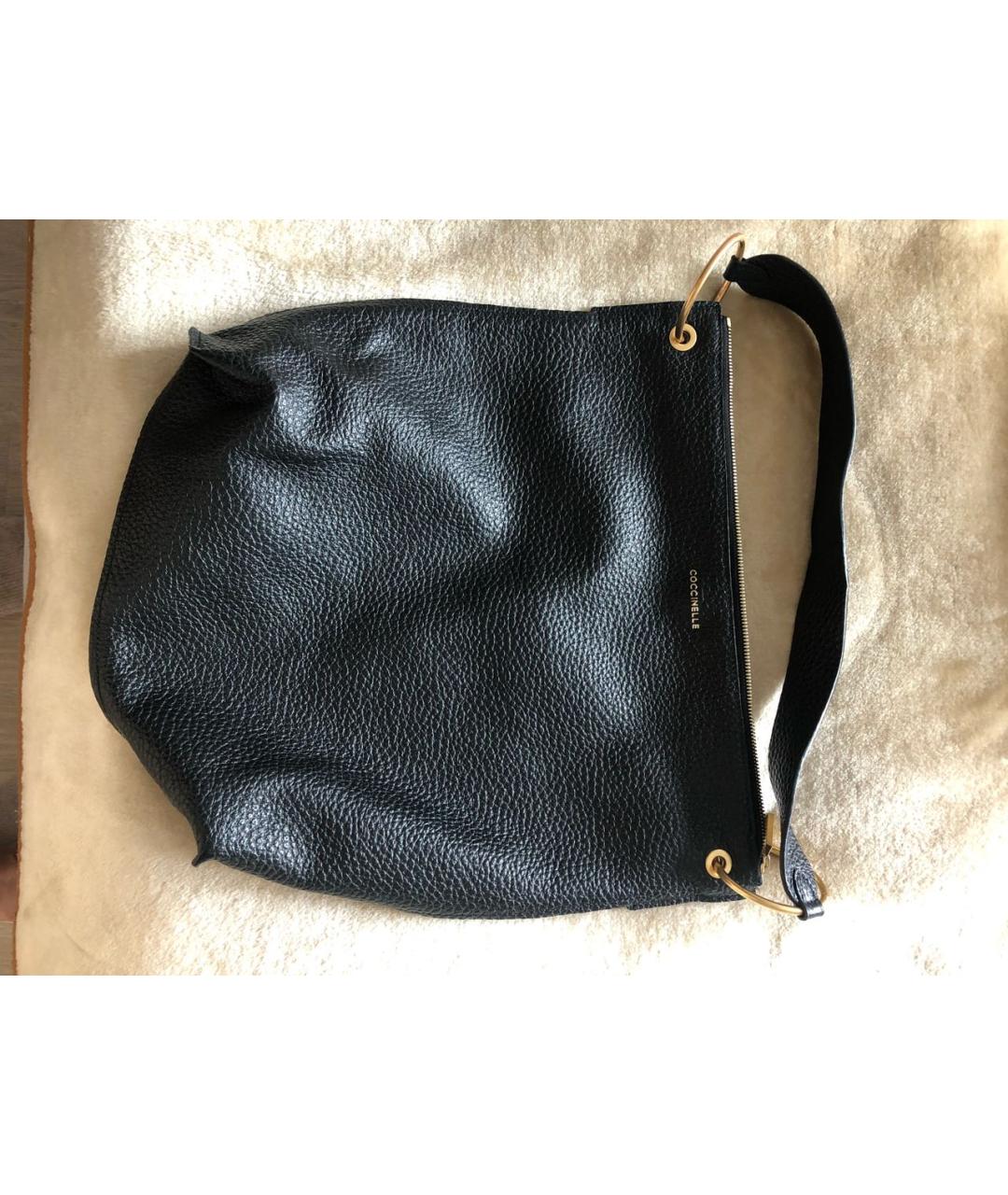 COCCINELLE Черная кожаная сумка через плечо, фото 6