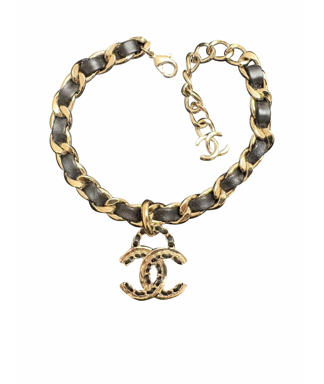 CHANEL Черный кожаный чокер, фото 1