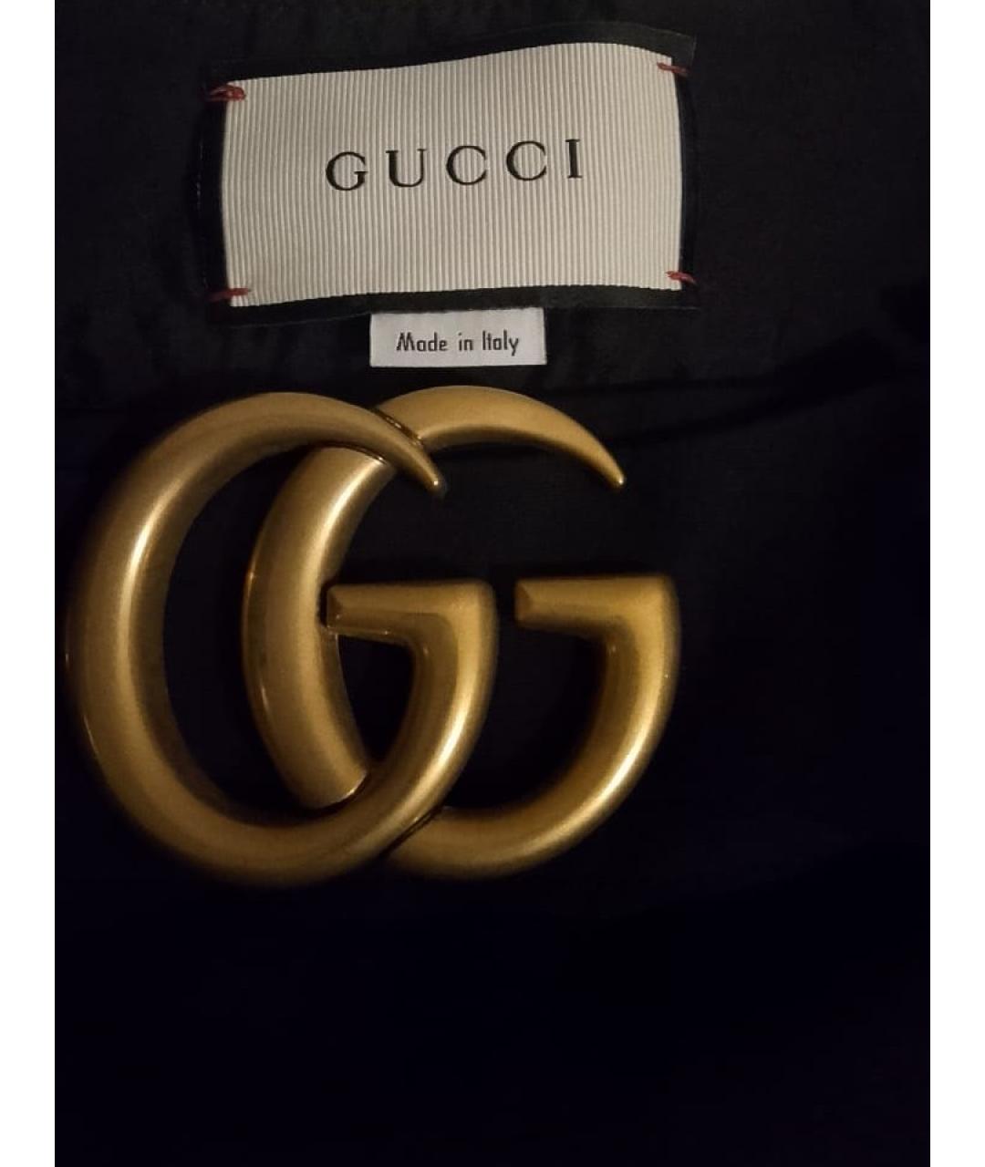 GUCCI Черная шерстяная юбка мини, фото 2