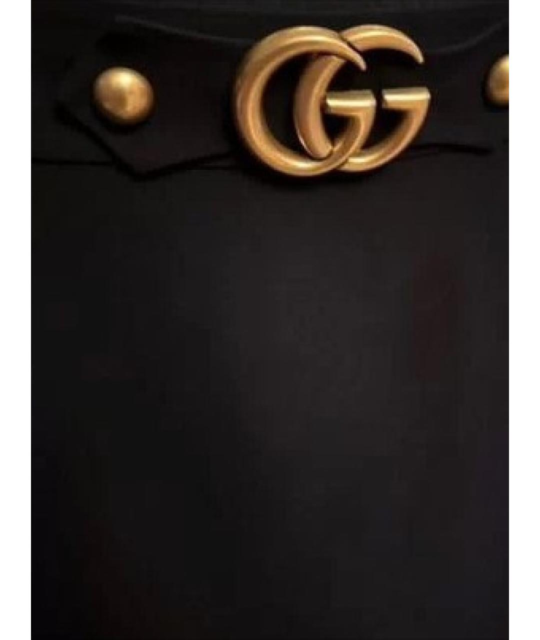 GUCCI Черная шерстяная юбка мини, фото 4
