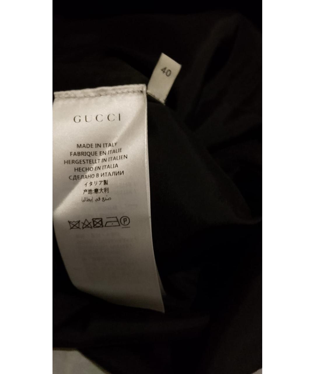 GUCCI Черная шерстяная юбка мини, фото 3