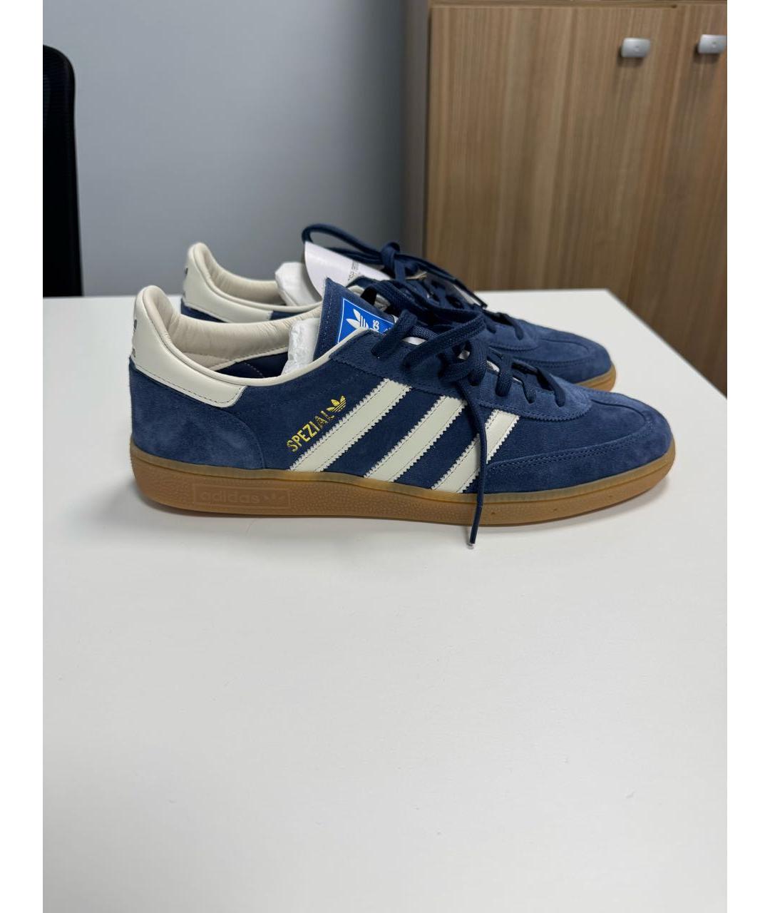 ADIDAS Голубые замшевые низкие кроссовки / кеды, фото 5