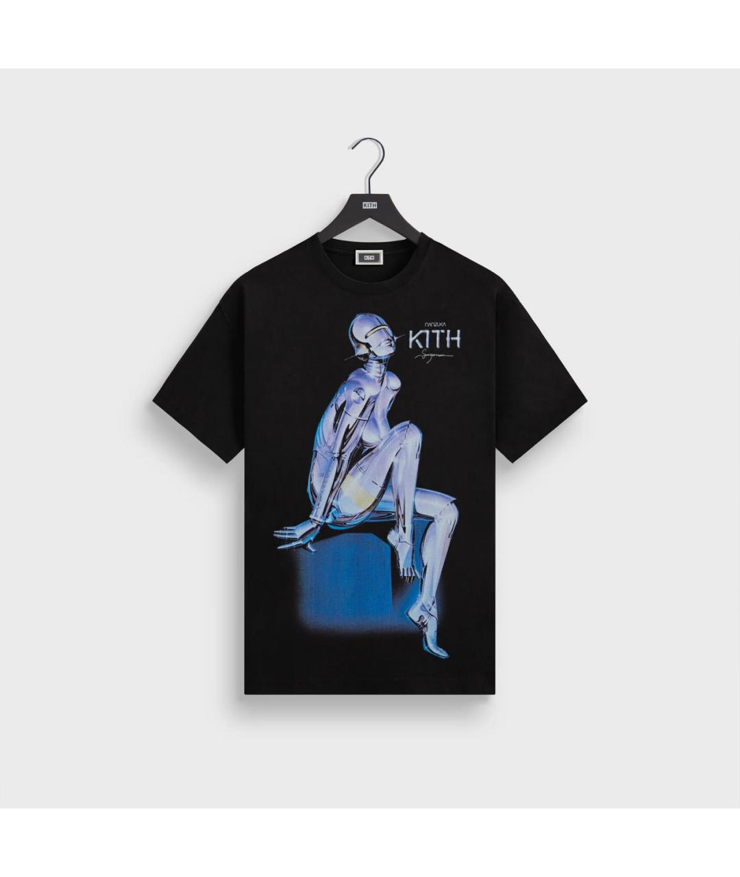 KITH Черная хлопковая футболка, фото 3