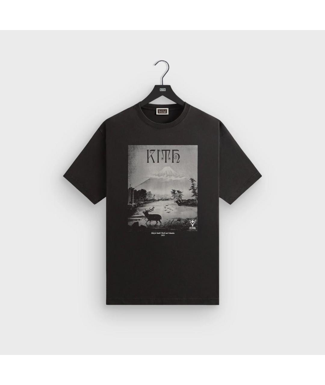 KITH Черная хлопковая футболка, фото 3