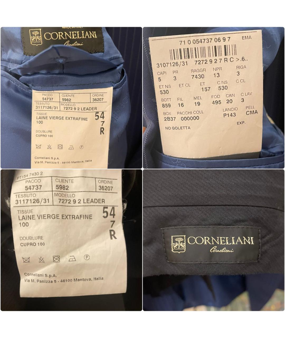 CORNELIANI Темно-синий классический костюм, фото 8