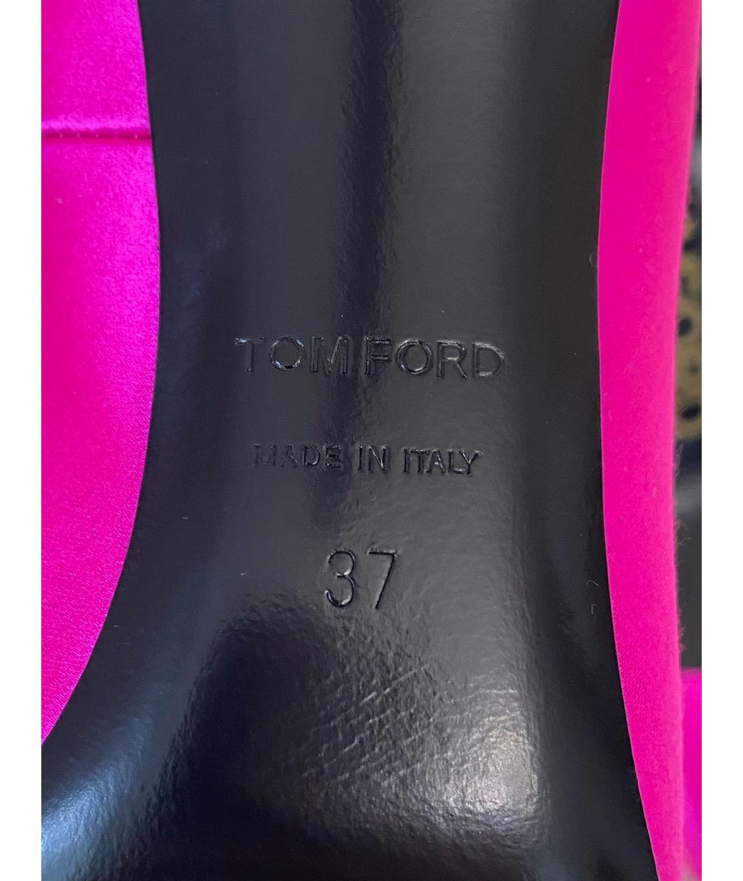 TOM FORD Фуксия текстильные туфли, фото 5