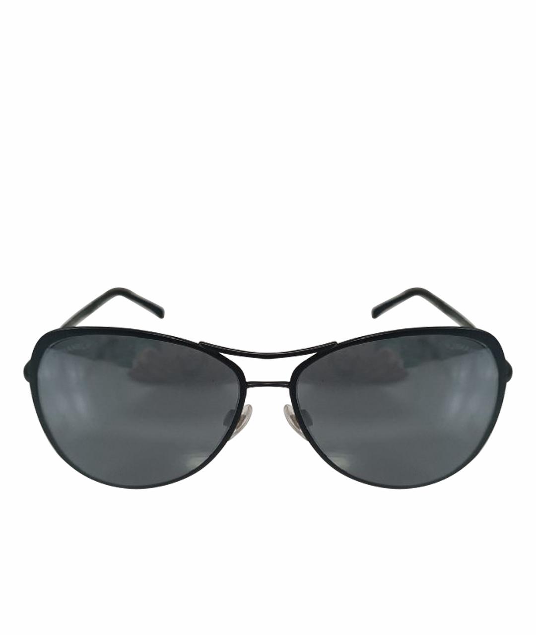 CHANEL Черные металлические солнцезащитные очки, фото 1