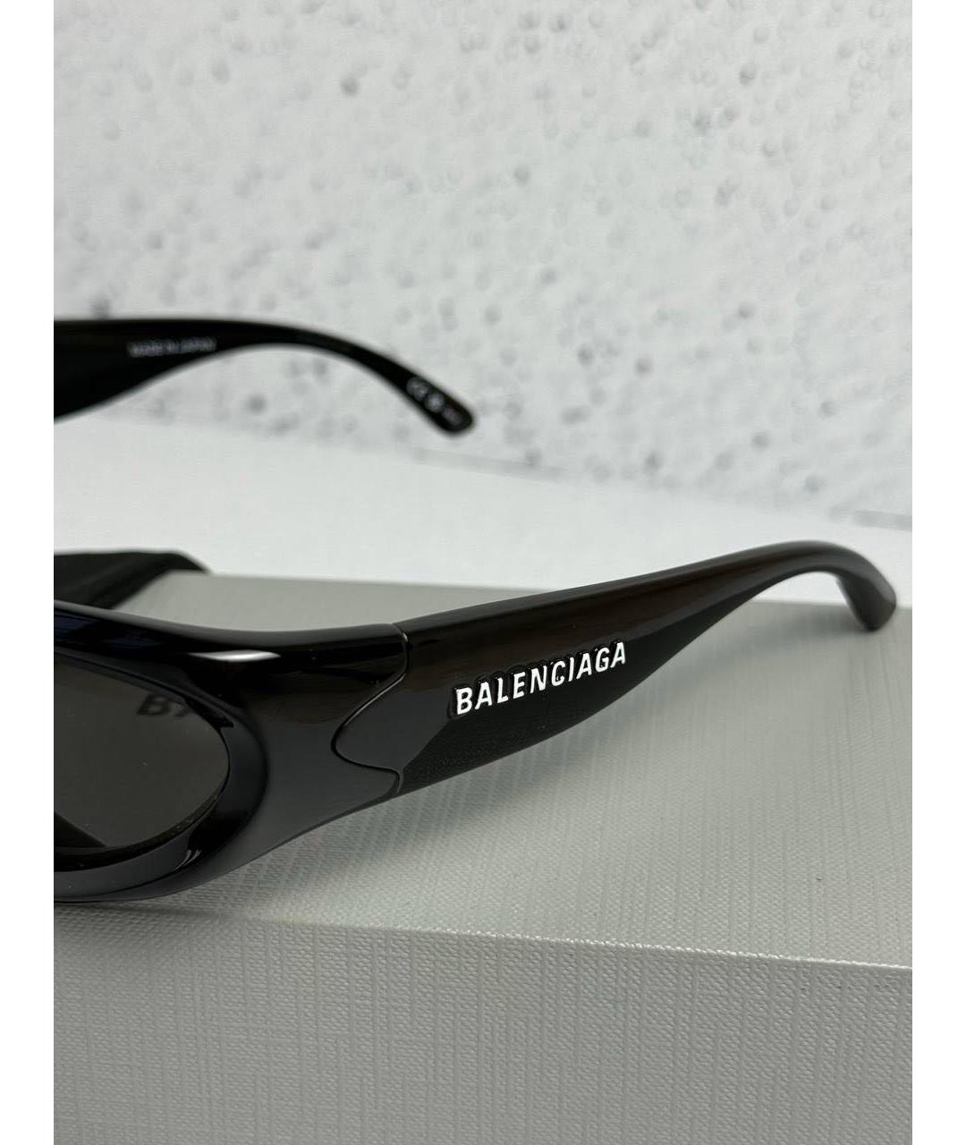 BALENCIAGA Черные пластиковые солнцезащитные очки, фото 2