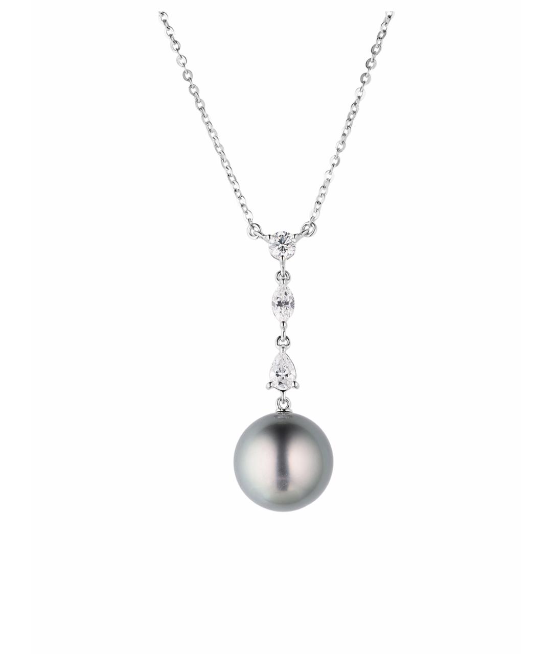 Mikimoto Черная подвеска из белого золота, фото 1