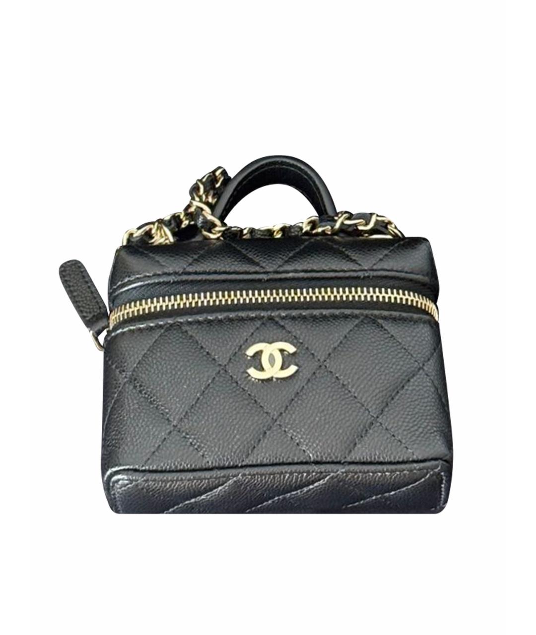 CHANEL Черная кожаная сумка через плечо, фото 1