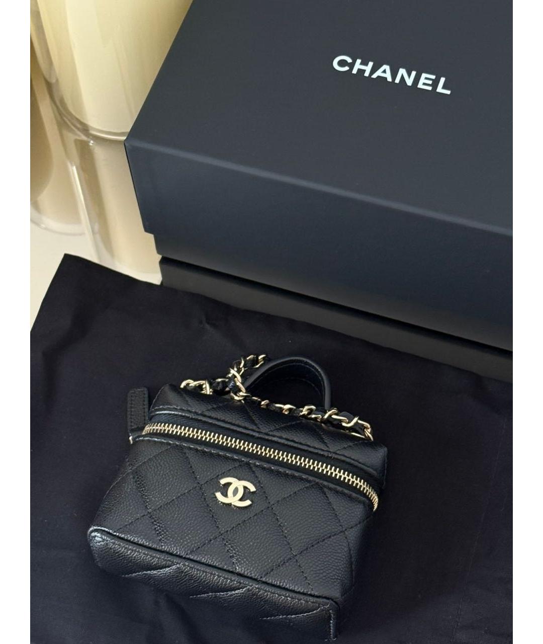 CHANEL Черная кожаная сумка через плечо, фото 2