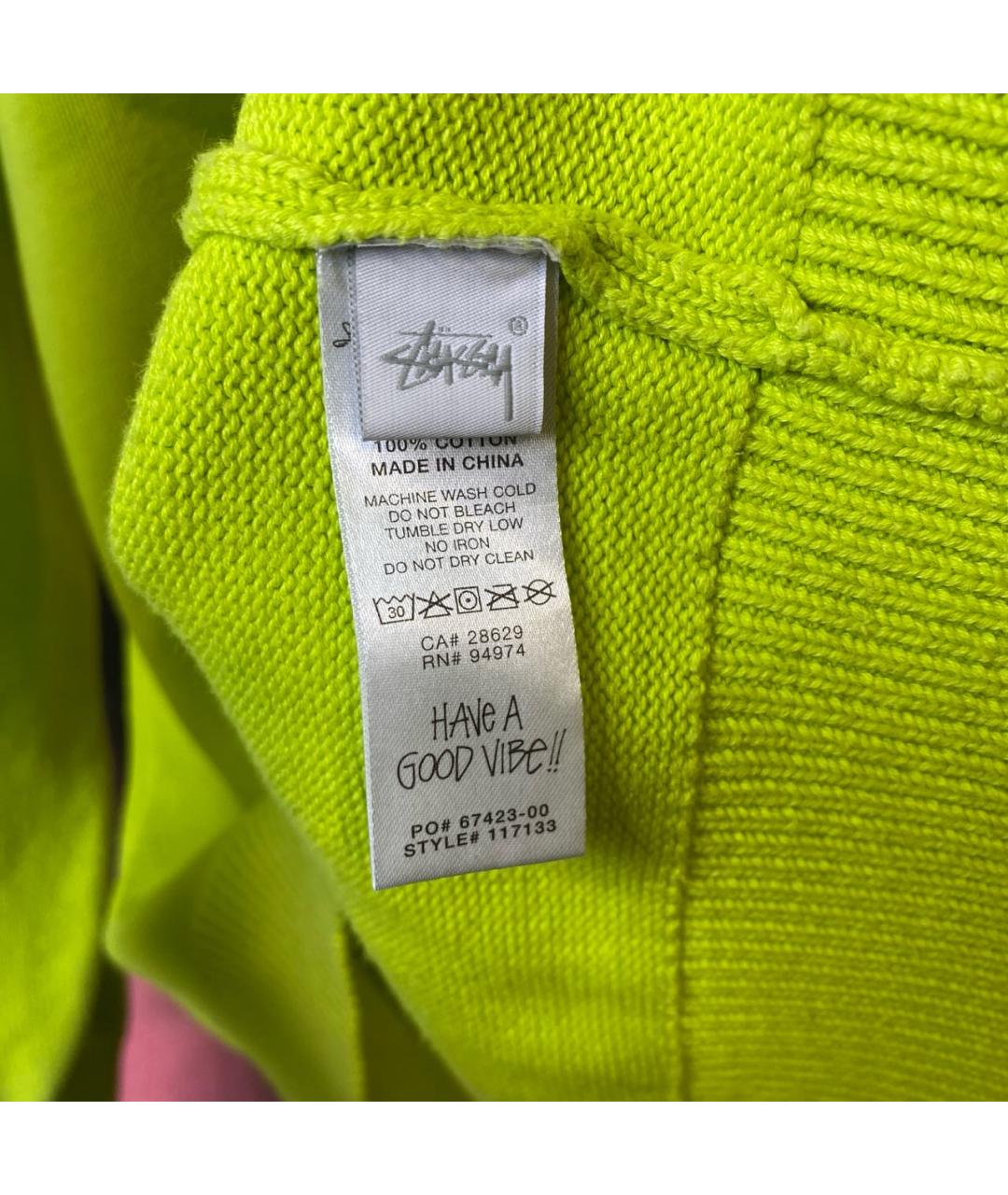 STUSSY Зеленый хлопковый джемпер / свитер, фото 7