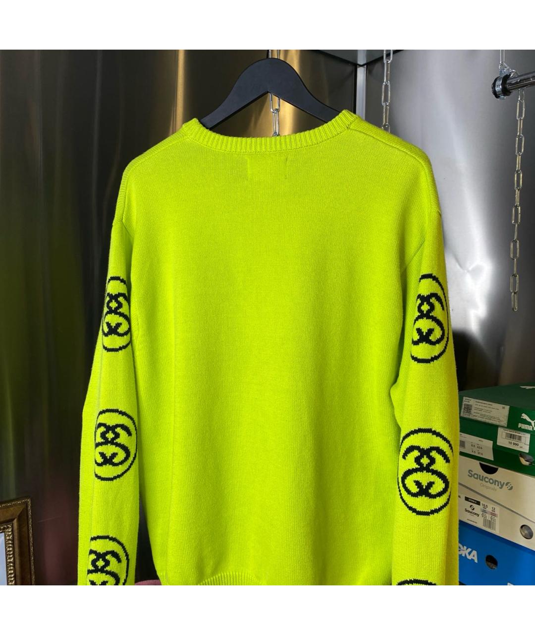 STUSSY Зеленый хлопковый джемпер / свитер, фото 3